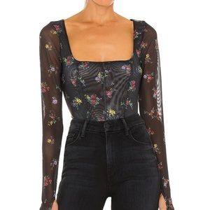 AFRM long sleeve sheer top